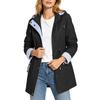 Women's Color Hooded Windbreaker Jacket Lightweight Windproof Outdoor Sportswear