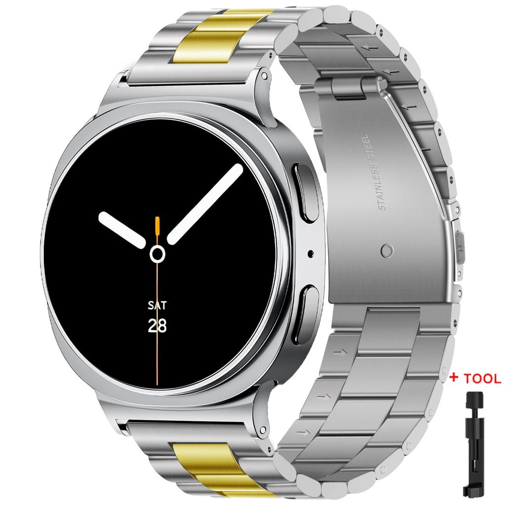 Metal Band for Samsung Galaxy Watch 8/8 Classic 40mm 44mm 46mm Stainless Steel Strap for Galaxy Watch 7 Ultra 2025 47mm Bracelet