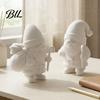 White Santa Claus Ornament 3D Printed Figure for DIY Painting, Christmas Tabletop Gift Kids Ornament, Resin Figurine Holiday Desk Shelf Display