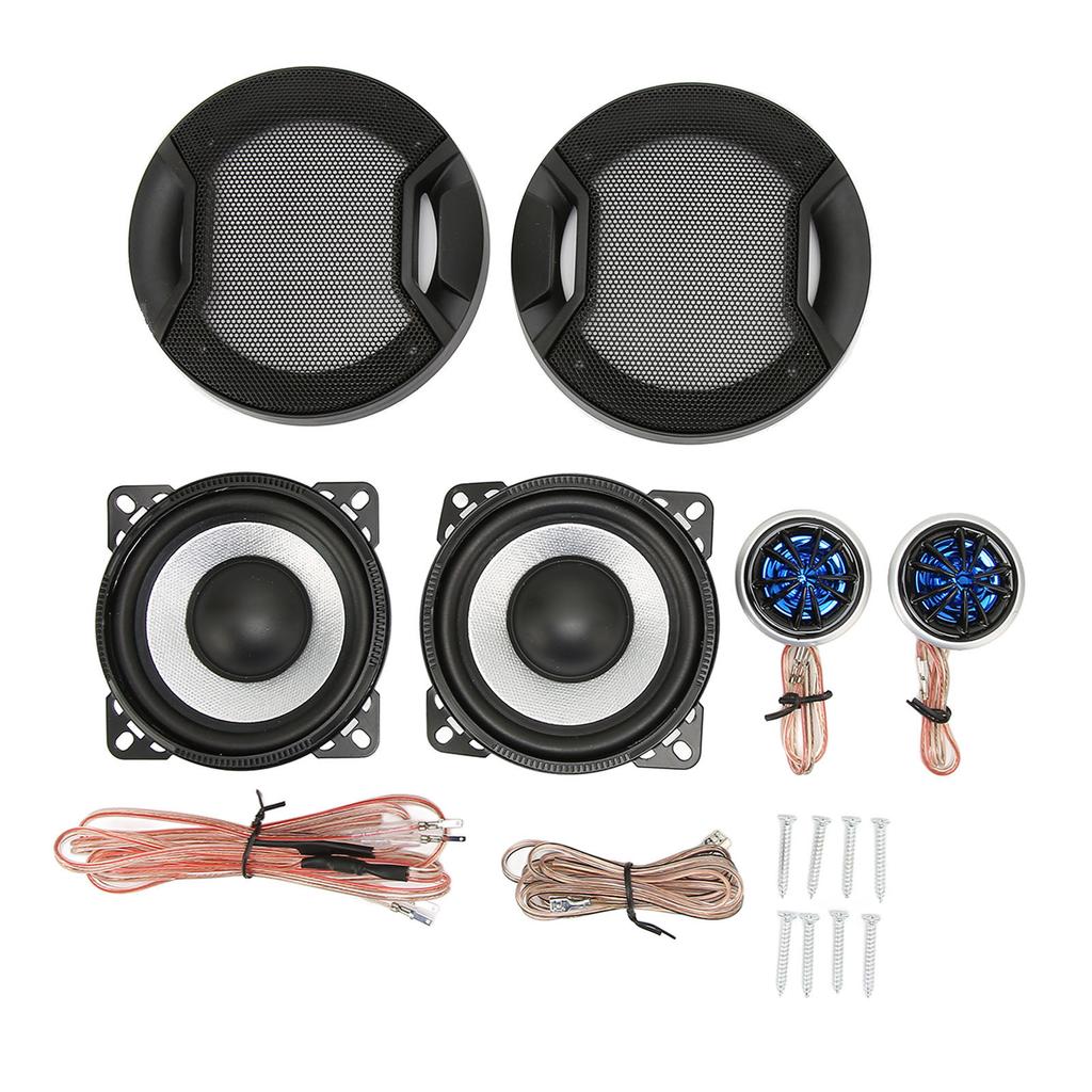 4Pcs Coaxial Car Loudspeaker 120W 4inch Car Tweeter Subwoofer Loudspeaker for Car Truck Stereo Sound System