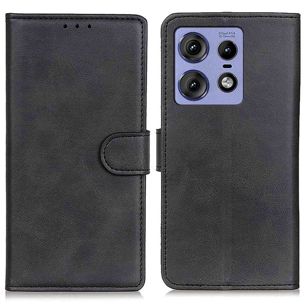 For Motorola Edge 50 Pro 5G Wallet Case Cowhide Texture Leather Shockproof Cover