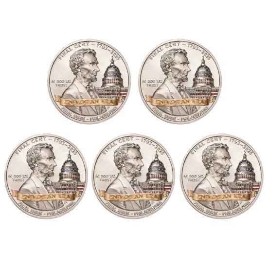 Final Cent Tribute Memorial Coin End of An Era Penny Commemorative Coin 3D Engraved Uncirculated Challenge Coin Symbolic Final Penny Keepsake