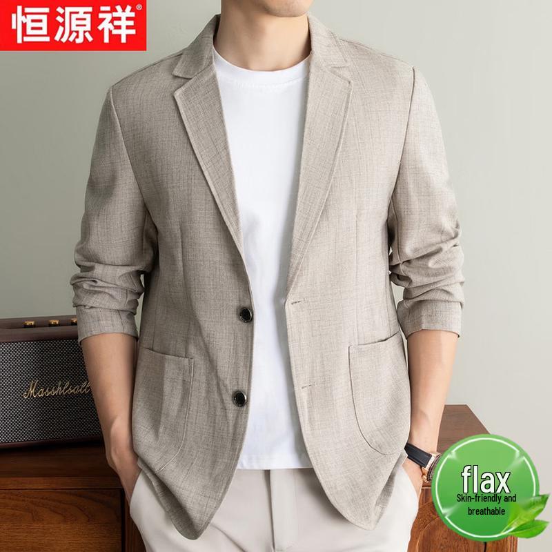 Men s Linen Blend Lightweight Casual Blazer 180/XL