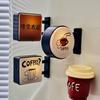 Kaffehörna Ljusskylt Kylskåpsmagnet Stämningsljus LED Kylskåpsdekoration Magnetisk Lysande