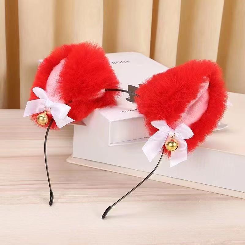 Super Cute Plush Cat Ear Headband and Hair Clip Set