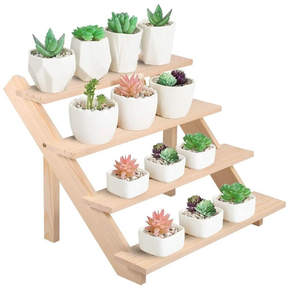 

Съемная стойка для ювелирных изделий, сережек, 2/3/4/5 уровней, модельная полка для кукольных фигурок, домашний офис, декор Wood-2 Tier