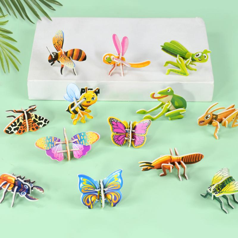 30Pcs Mini Animal DIY Paper Jigsaw Puzzles Toy for Kids Birthday Party Favors Kindergarten Rewards Goodie Bag Pinata Filler Gift