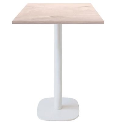 Mange-debout 60 x 60 cm - modèle Round pied blanc chêne bosco