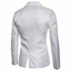 Men's Court Style Dark Grain Design Fashion One Button With Slim Suit
