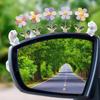 7pcs Cute Car Rearview Mirror Accessories, Funny Bunny Car Ornament, Shaking Spring Sunflower Dashboard Decorations, Interior Decor Christmas