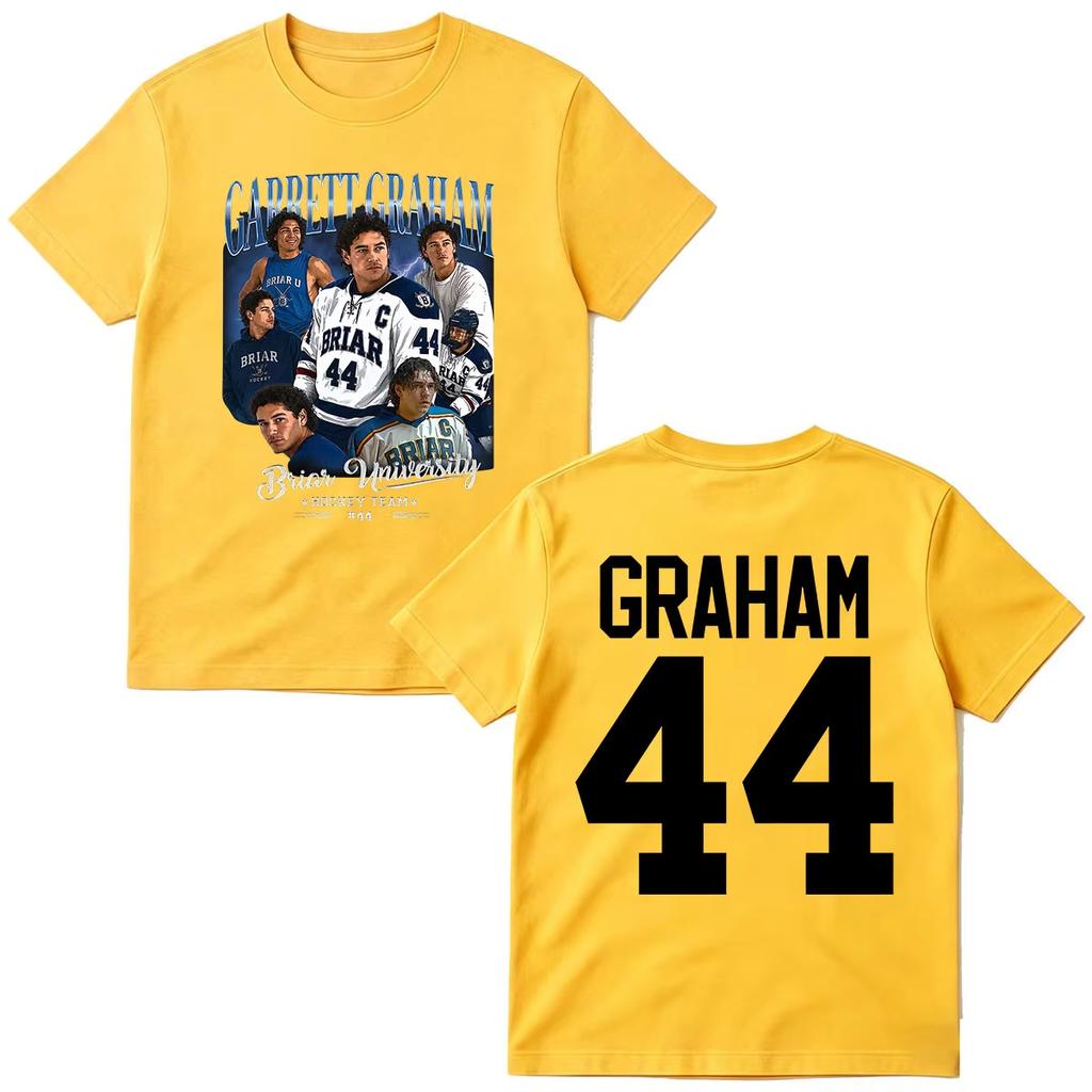 2026 Zomer Unisex Vintage Top Mode T-shirt Buiten de Campus Garrett Graham 44 T-shirts Briar University Hockey T-shirt Gotische Katoenen Oversized T-shirts