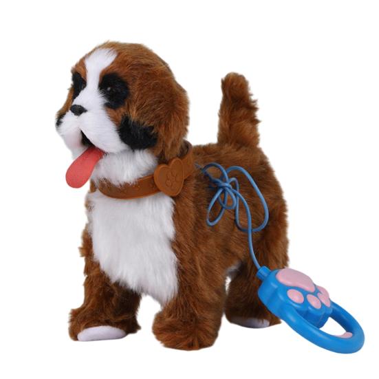 

Електрична плюшева іграшка для домашніх тварин з рухом язика, що облизується, реалістичними звуками, інтерактивна ходяча плюшева собака/кішка з повідцем, освітня іграшка-тварина I