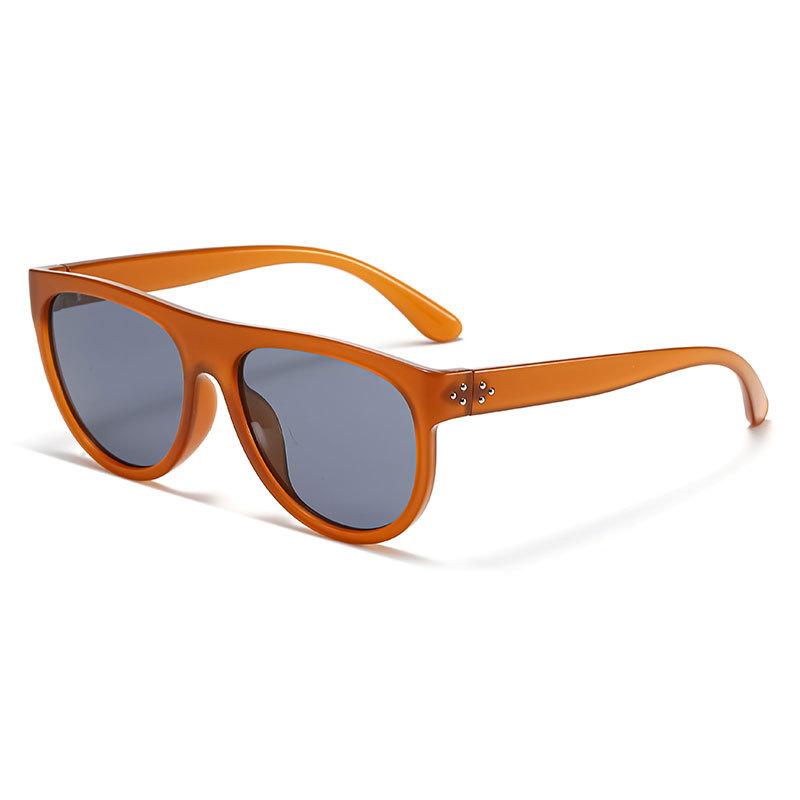 European and American personalized outdoor sunshade pilot sunglasses women's large frame face small anti-ultraviolet sunglasses