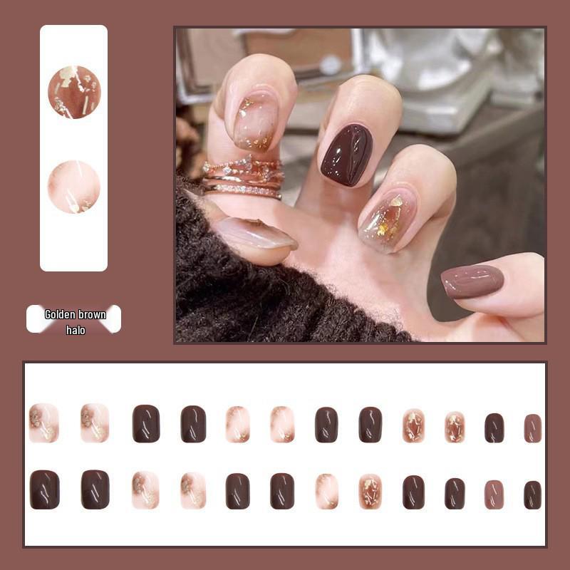 Douyin Trendy Blush False Nails: Pure, Sexy, and Removable Jelly Gel Nail Tips with Whitening Effect