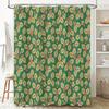 Botanical Shower Curtain Greenery Leaves Pattern Waterproof Fabric Decor Bathroom Set Vintage Farmhouse Rustic Home