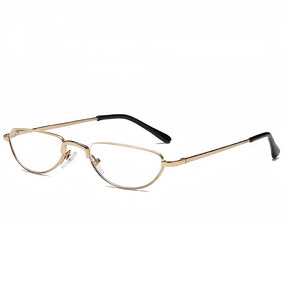 Retro Ultra-light Metal Half Frame Reading Glasses Portable Men Women Readers Optical Spectacle Small Frame Eyeglass