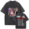 Vintage Washed MGK Lost Americana Tour  Print Tshirt Men Women Harajuku High Quality Fashion Oversized  T Shirts