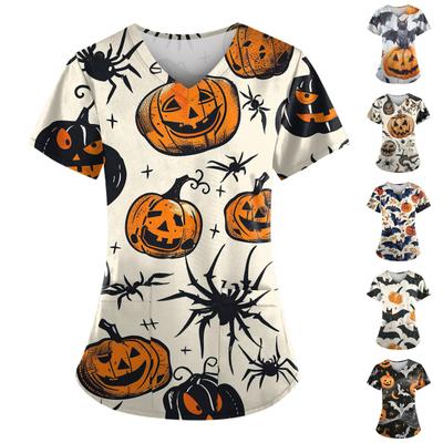 Dámske výstrih do V Módne Ležérne Halloween Potlačené Vrchné časti Dojčiace Top