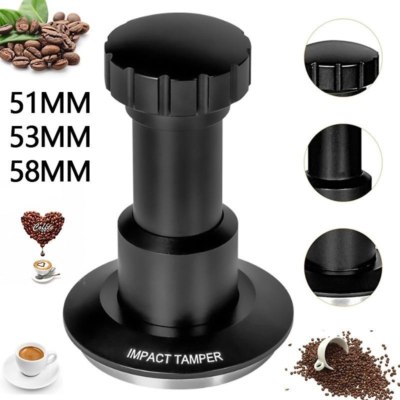 

51/53/58mm Coffee Impact Tamper Adjustable Pressure Stainless Steel Coffee Tamper Thread Bottom Constant Pressure Coffee Tamper