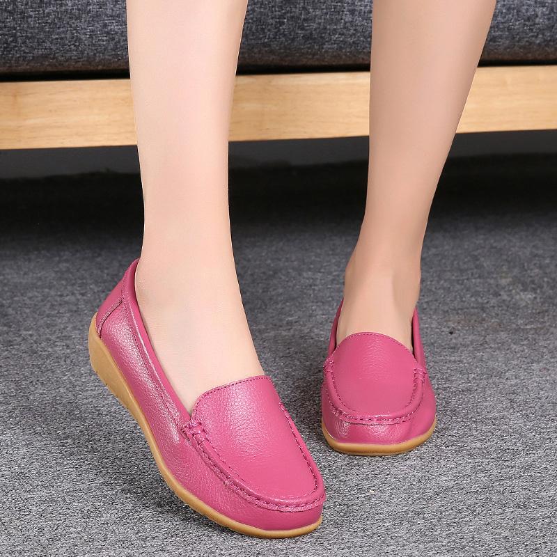 Модне нове взуття 2024 Жіночі туфлі на плоскій підошві Білі жіночі шкіряні туфлі Сліпони Жіноча платформа Зручні лофери Zapatos De Mujer Жіночі