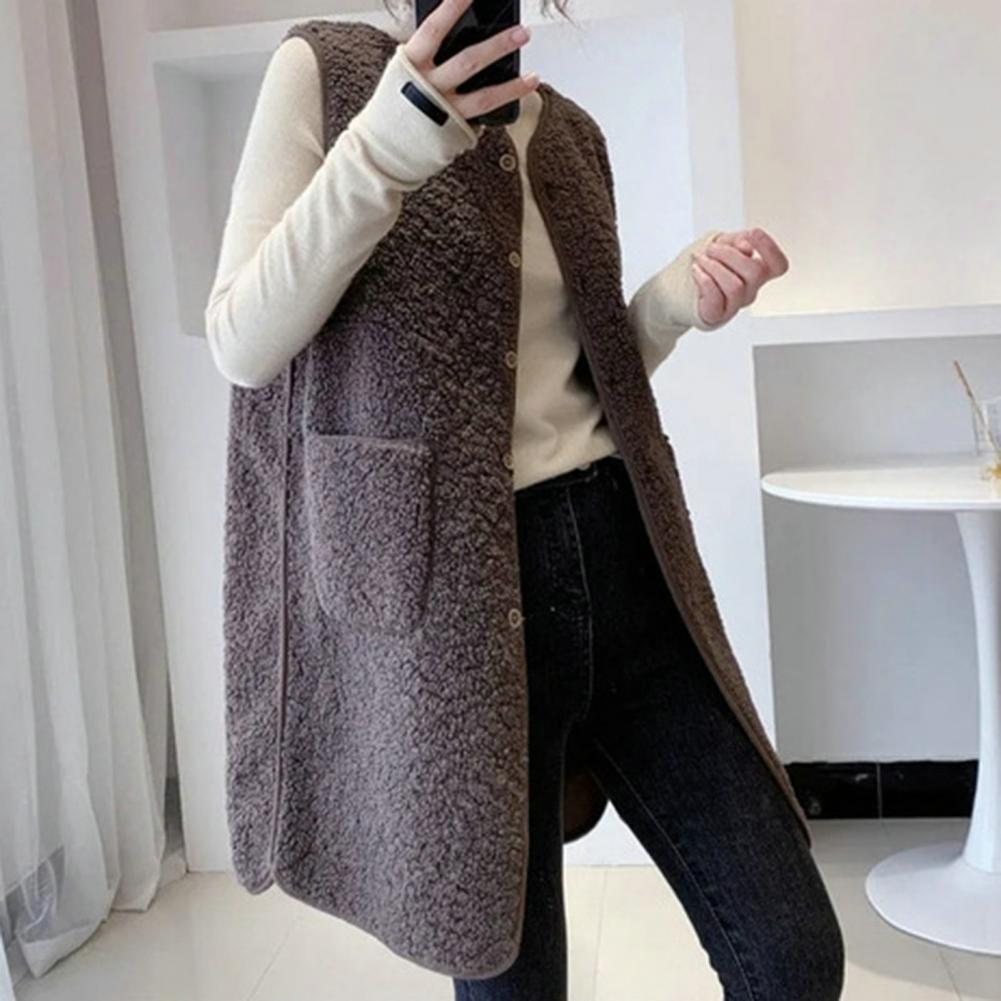 Winter Autumn Vest Women Waistcoat Spring Warm Thick Vests Women Sleeveless Jacket Ladies Waistcoat
