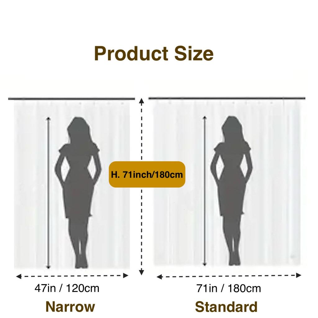 1Pc White Lightweight Shower Curtain Liner With Magnets & Metal Grommets, Plastic Bath Curtain Bathroom Decor & Accessories