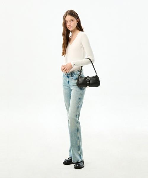 TOMMY JEANS Slim Henley Neck Long Sleeve Top