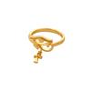 Vintage Tassel Ankh Cross Pendant Eye of Horus Rings For Women Men 18k Gold Plated Ring Ancient Egyptian Ring Jewelry