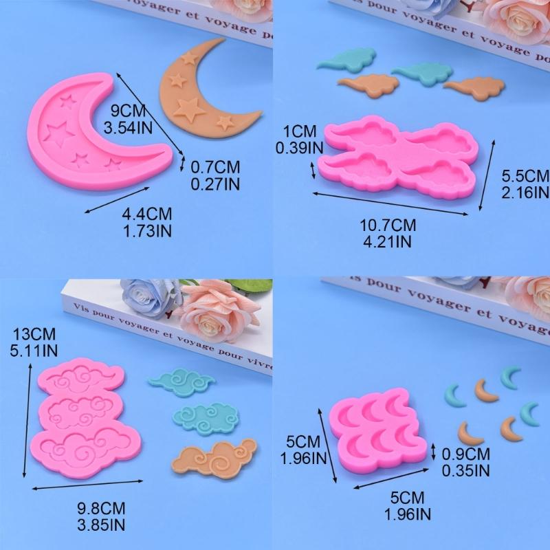 Chocolate Moulds Moon/Cloud Shaped Baking Molds Fondant Moulds Cake Molds Silicone Material Gift for DIY Baking Lover