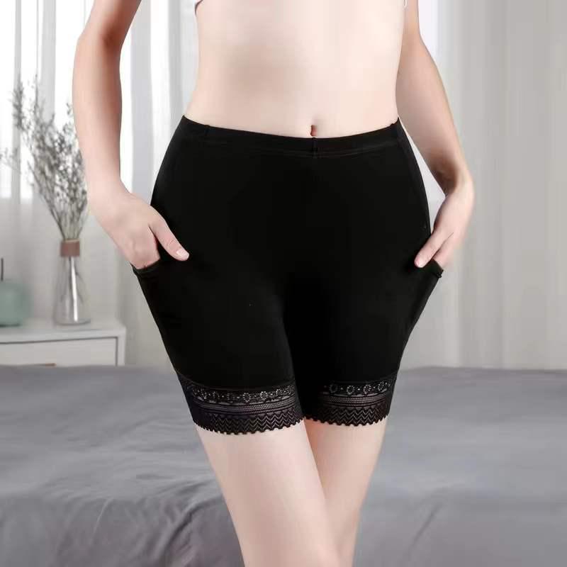 Pantalones de Seguridad de Encaje para Mujer con Bolsillos - Pantalones de Capa Base Anti-Exposición de Talla Grande para Verano.
