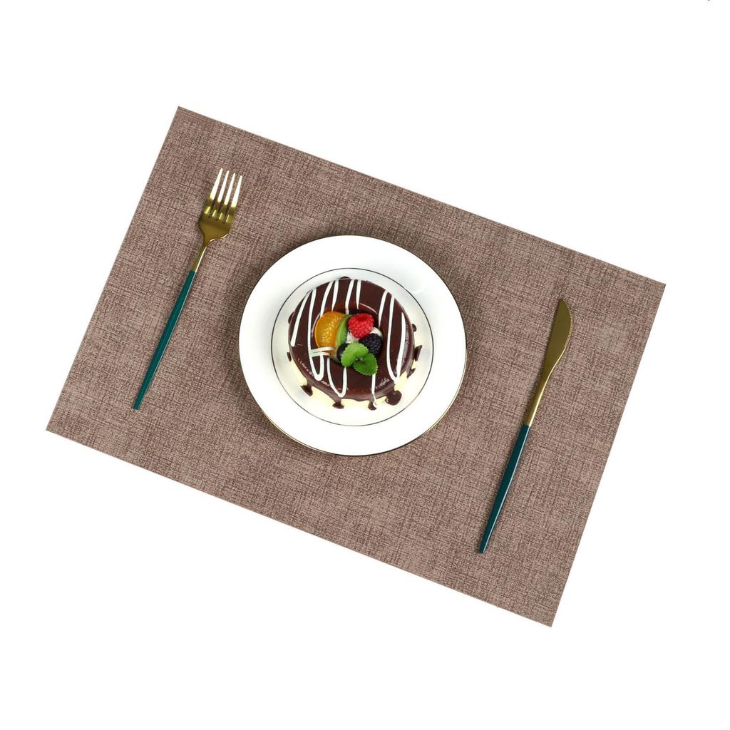 French Leather Placemat for Christmas Table Placemat High-end Thermal Insulation Pad Printing