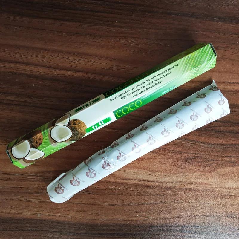 

Y 1 Small Box COCONUT Stick Incenses India Room Fragrance Cense Hand Rolled From Indian Burning In Room Office for Meditation COCONUT