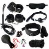 SM Fetish Bondage Erotic Toy Restraint Set Sex Toys For Women Handcuffs Whip Binding Anal Plug Vibrator Couple Sexy Tool