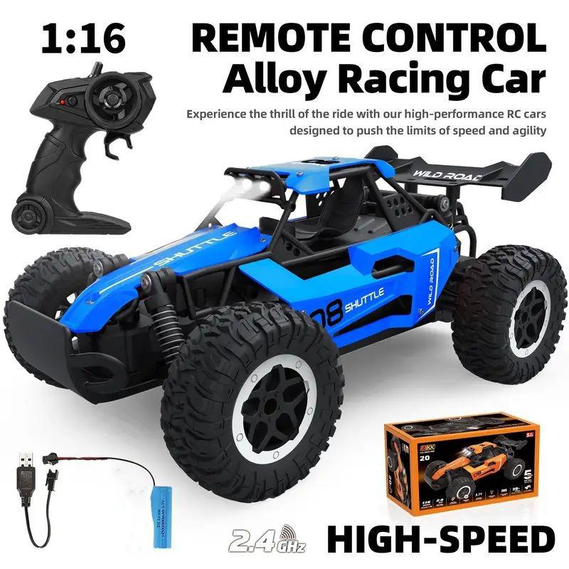 1:16 RC 2.4G High-Speed Alloy Remote Control Car - Off-Road, Climbing, and Drift Racer