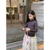 Kids Girls Long Sleeve Solid Ruffle Collar Casual Inner Base Layer Top