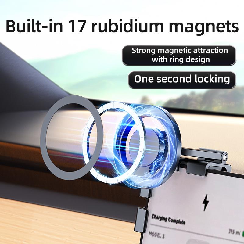 2025 Car Rotatable Display Screen Holder Mount Adjustable Magnetic Phone Holder Car Screen Side Phone Support Frame Phone Holder