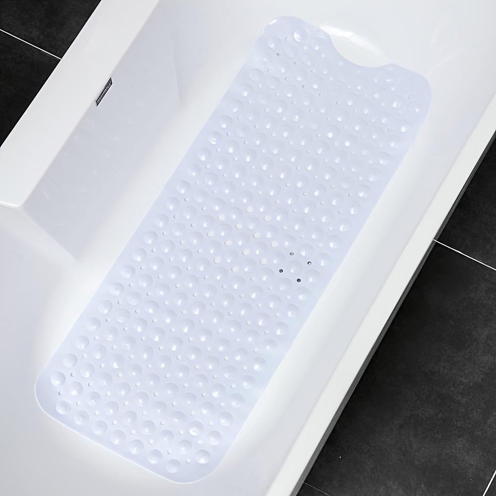 1Pc Non-slip Shower Mat Bathtub Mat with Drain Holes and Suction Cups Machine Washable Household Bathroom Shower Carpet Bathroom