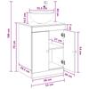 Bathroom Furniture Set Black Oak Engineered Wood