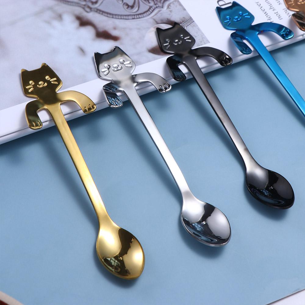 Steel Kitchen Gadget Flatware Coffee Drinking Dessert Spoon Coffee Spoon Stirring Spoons Teaspoon