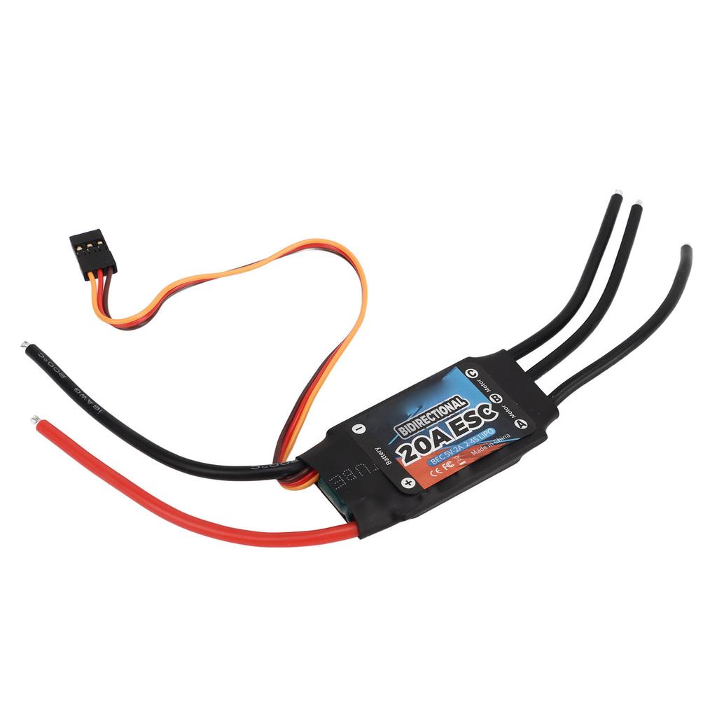 ESC Bidirectional Quick Response Brushless Electronic Speed Control for RC Cars Boats 20A