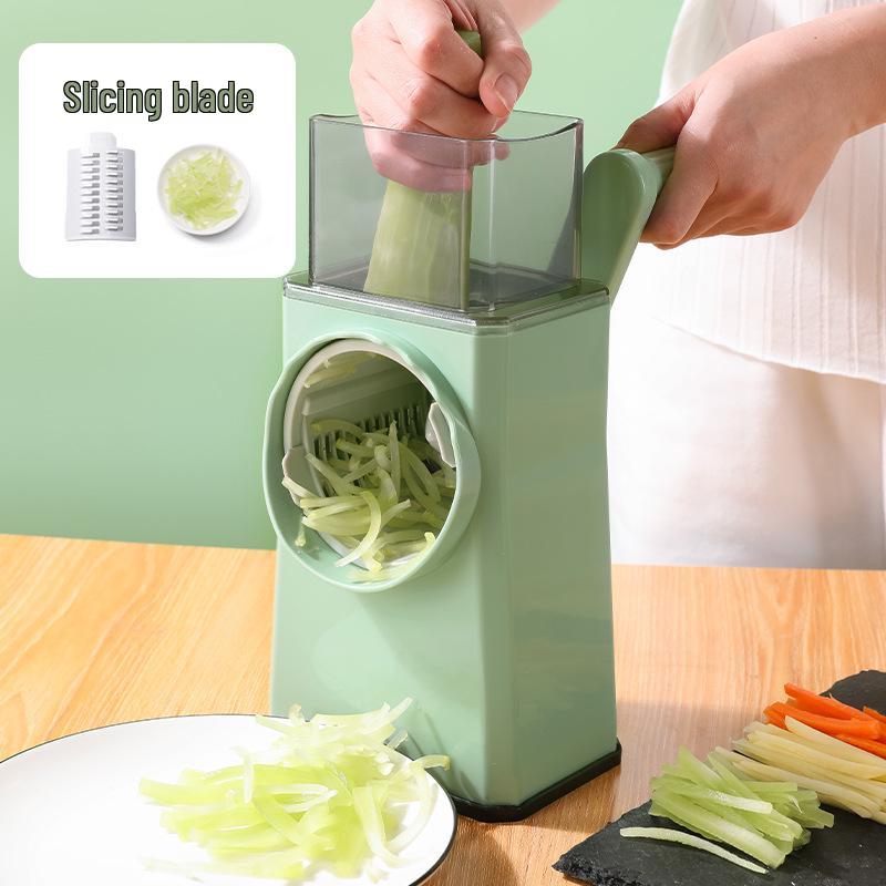 Multifunctional Hand-Cranked Vegetable Slicer and Shredder for Potatoes and Carrots
