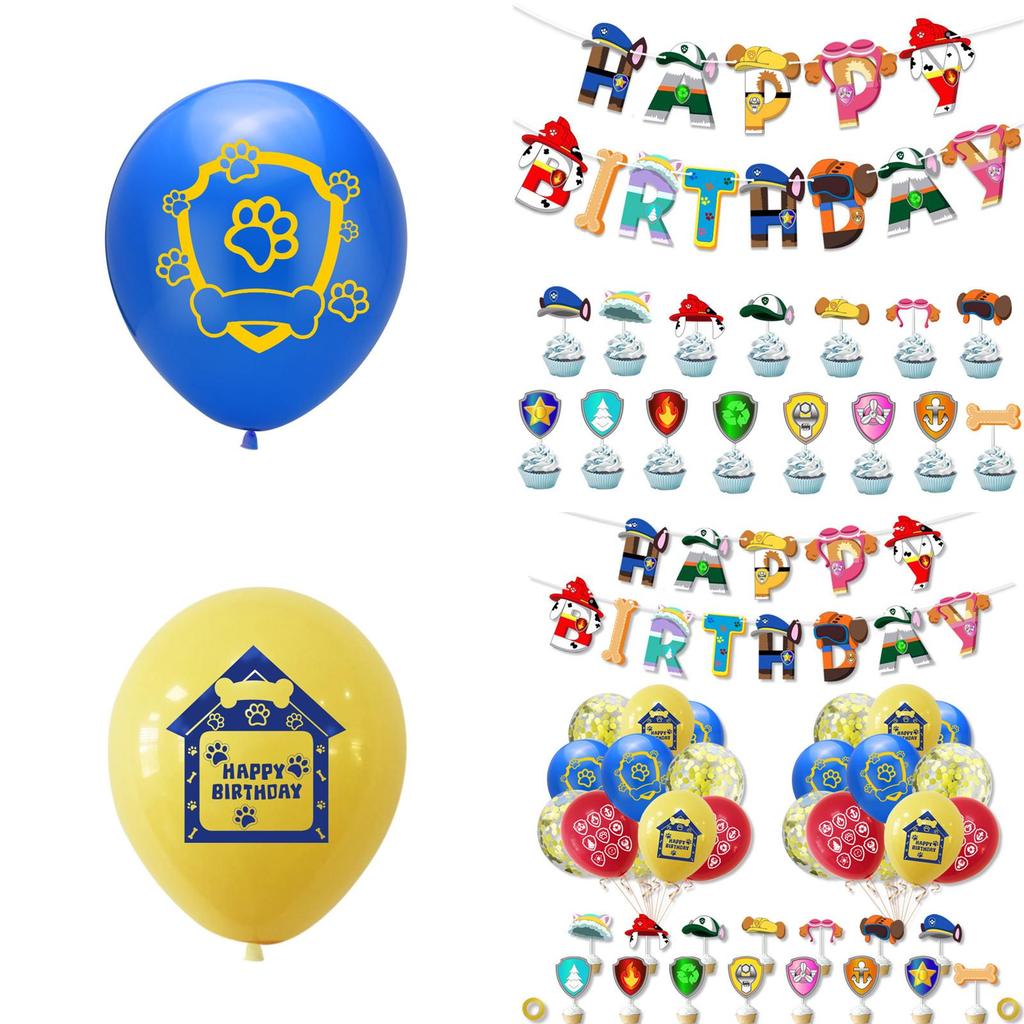 Vibrant Paw Patrol Birthday Party Decoration Set With Adorable Cake Toppers And Balloons
