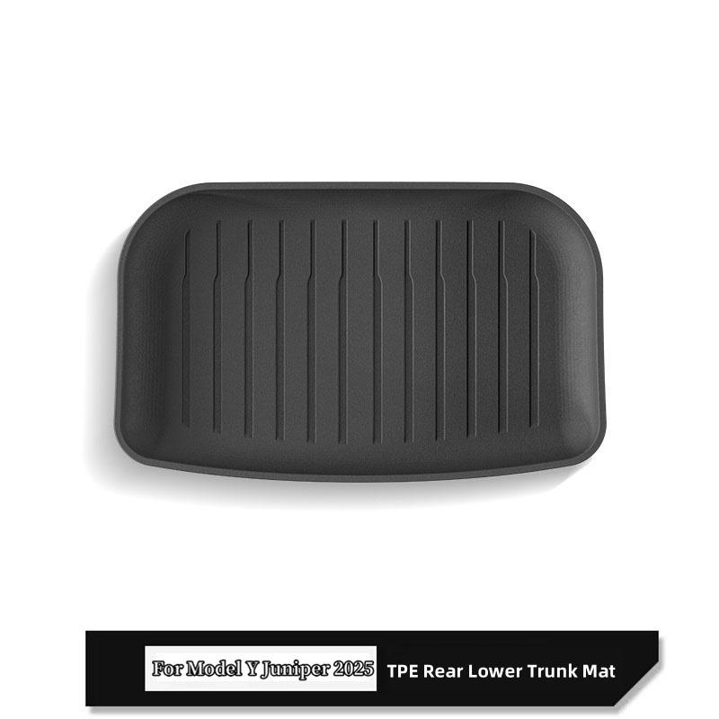 For Tesla Model Y Juniper 2025 Front Rear Trunk Mat TPE All-weather Seat Backrest Anti-Kick Mat Trunk Cargo Liner Protective Pad