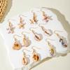Summer Beach Wind Acrylic Starfish Shell Earrings, Geometric Scallop Pendant Earrings