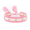 2025 Metal Star Pendant Woven Bracelet with Letter Embroidery