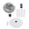 Oscillating Standing Fan Fast Air Circulation USB Rechargeable with Remote Control 12h Timer 12