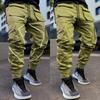 Men's Spring and Fall Multi-pocket Casual Work Pants Loose Drawstring Sweatpants