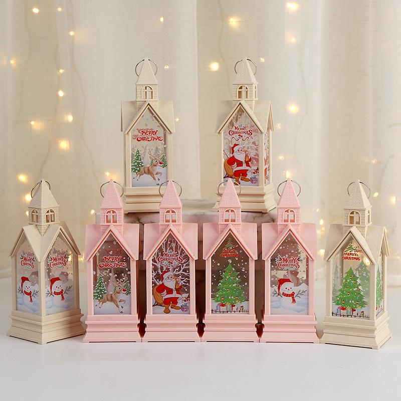 Christmas Luminous House Candle Lantern Night Light
