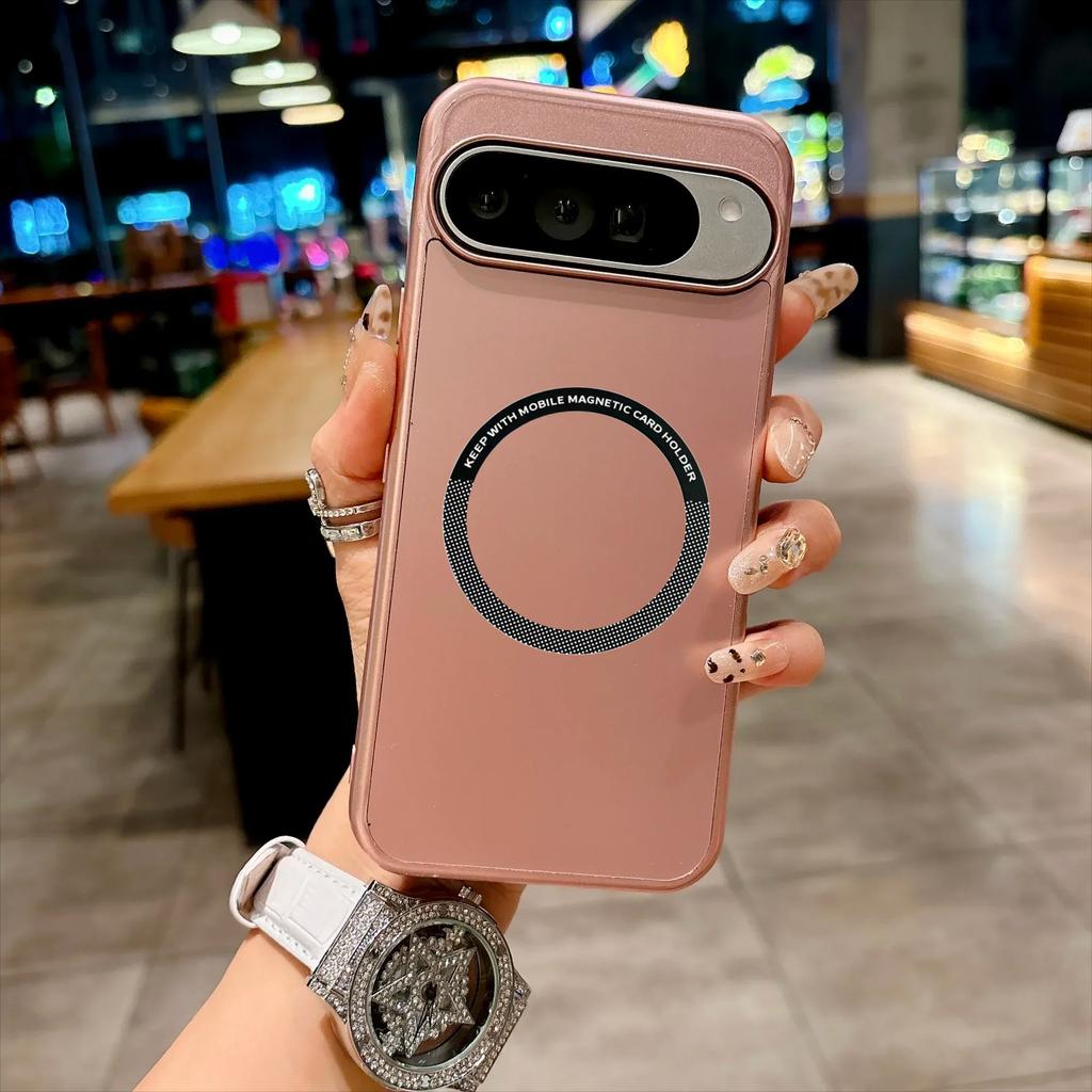 Magnetic Charging Pure Color PC Phone Case For Google Pixel 10 9 Pro XL 8 7 A Pro Full-pack Shockproof Protect Back Cover