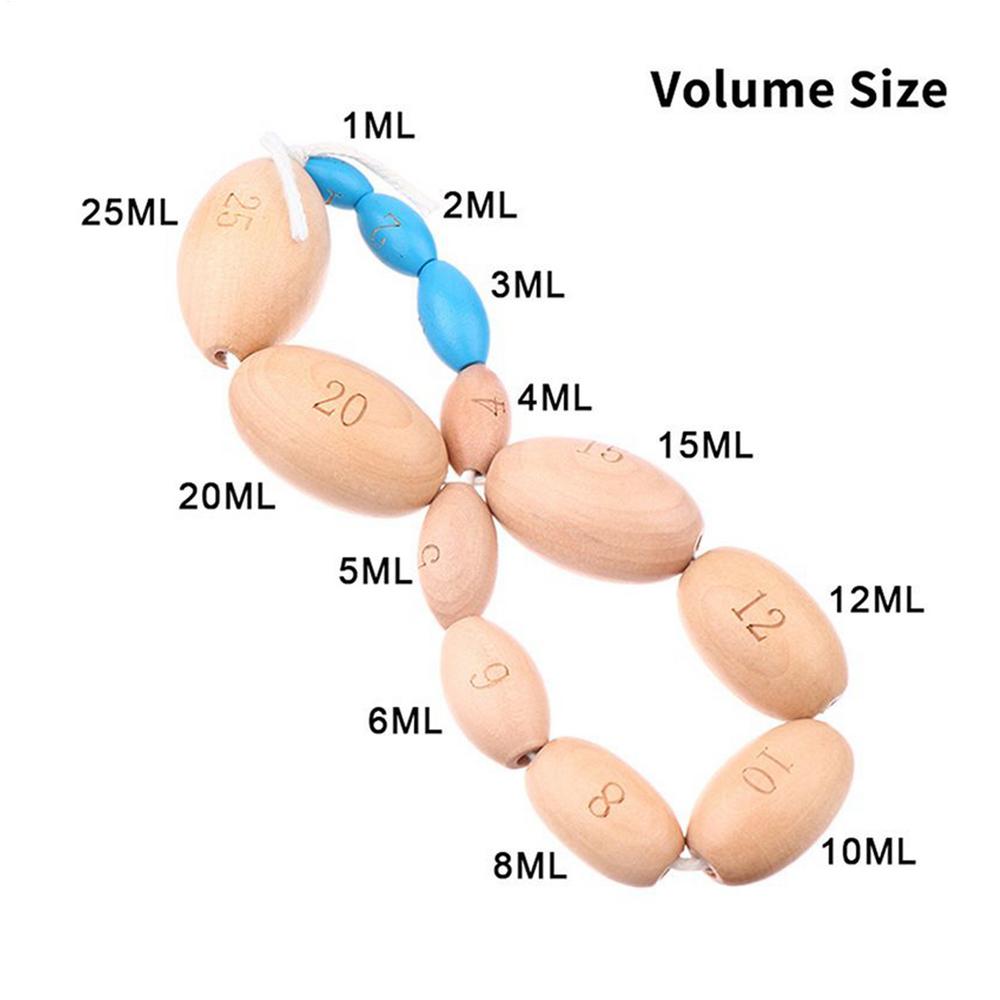 

1-25ML Orchidometer Endocrine Rosary Wooden Orchidometer Testis Volume Meter Testis Volume Measurement Clinic doctor gift